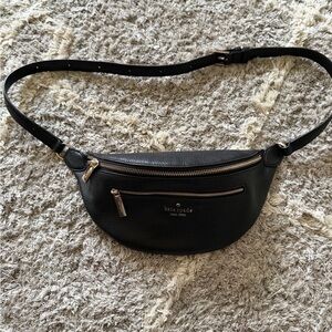 Kate Spade Black Leather Waist Bag